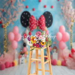 Lofaris Blue Wall Balloons Bow Tie Door Cake Smash Backdrop