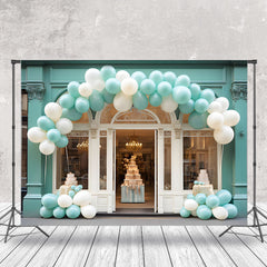 Lofaris Blue Wedding Cake Boutique Balloon Photo Backdrop