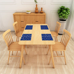 Lofaris Blue White Circles Simple Dining Set Of 4 Placemats