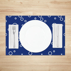 Lofaris Blue White Circles Simple Dining Set Of 4 Placemats