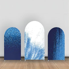 Lofaris Blue White Glitter Ink Arch Backdrop Kit For Party