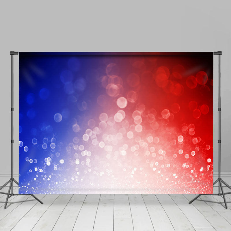 Lofaris Blue White Red Bokeh French Bastille Day Backdrop