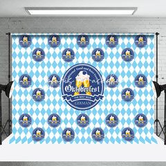 Lofaris Blue White Rhombus The Best Beer Oktoberfest Backdrop