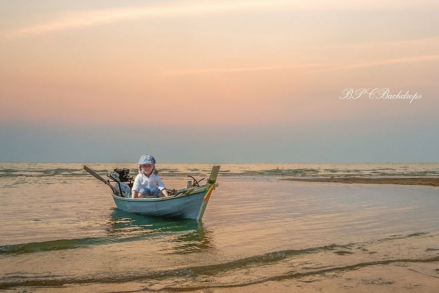 Lofaris Boat In Sea Summer Photography Backdrop For Kids Photo Booth