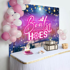 Lofaris Boats And Hoes Ship Trees Birthday Party Backdrop