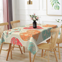 Lofaris Bohemian Floral Heart Decorative Rectangle Tablecloth