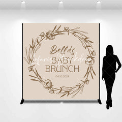 Lofaris Boho Beige Baby Bruch Custom Gender Reveal Backdrop