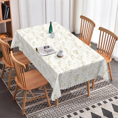 Lofaris Boho Grass Floral Rectangle Tablecloth for Decor