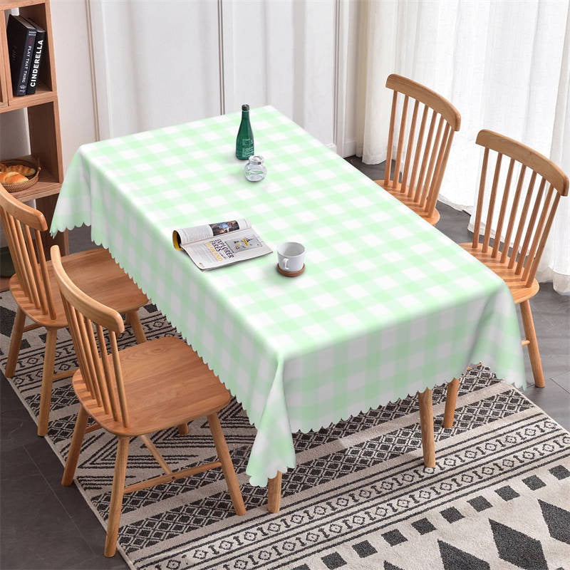 Lofaris Boho Light Apple Green Tablecloth For Kitchen Decor