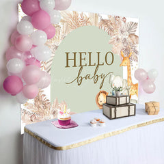 Lofaris Boho Pink Floral Safari Animals Baby Shower Backdrop