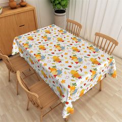 Lofaris Boho Rustic Home Gathering Fruits Leaves Tablecloth