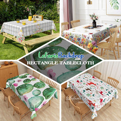 Lofaris Boho Rustic Home Gathering Fruits Leaves Tablecloth