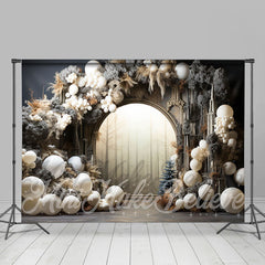 Lofaris Boho Winter Arched Door Balloon Photography Backdrop