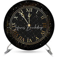 Lofaris Bokeh Black Laeacco Clock Round Birthday Backdrop