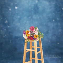 Lofaris Bokeh Snow Blue Fine Art Portrait Studio Backdrop