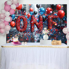 Lofaris Bokeh Street Mr Onederful Happy 1st Birthday Backdrop