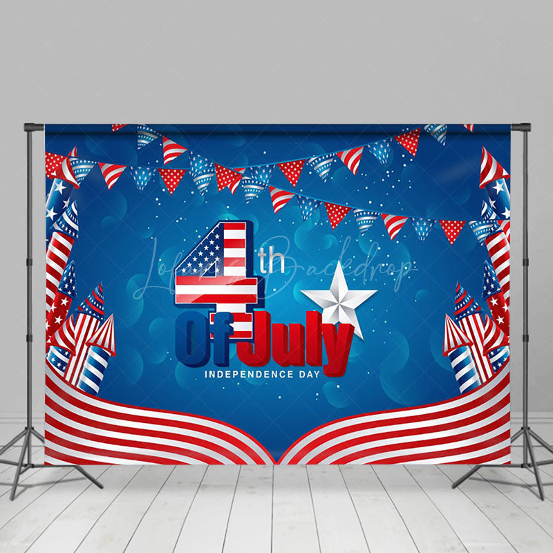 Lofaris Bokeh Usa Flag 4th Of July Independence Day Backdrop