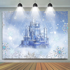 Lofaris Bokeh Winter Ice Snow Castle Kids Photo Backdrop