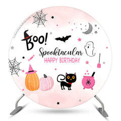 Lofaris Boo Spooktacular Round Halloween Birthday Backdrop