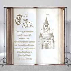 Lofaris Book Castle Personalized Wedding Backdrop Decor