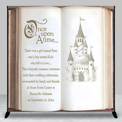 Lofaris Book Castle Personalized Wedding Backdrop Decor