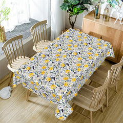 Lofaris Botanical Fruit Green Yellow Rectangle Tablecloth