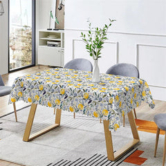 Lofaris Botanical Fruit Green Yellow Rectangle Tablecloth