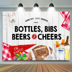 Lofaris Bottles Bibs Beers Cheers Game Day Baby Shower Backdrop