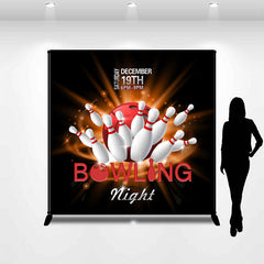 Lofaris Bowling Night Personalized Birthday Party Backdrop