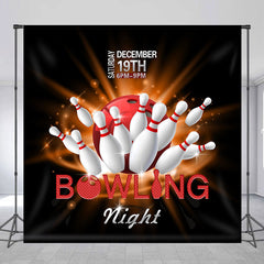 Lofaris Bowling Night Personalized Birthday Party Backdrop