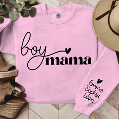 Lofaris Boy Mama Gift For Mom Customized Name Sweatshirt