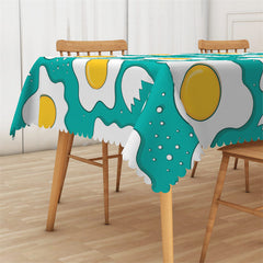 Lofaris Breaking Egg Yolk Pattern Home Kitchen Tablecloth