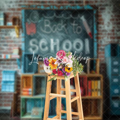 Lofaris Brick Blackboard Back To School Cake Smash Backdrop