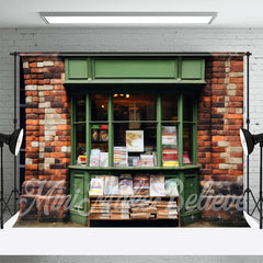 Lofaris Brick Wall Newsstand Birthday Cake Smash Backdrop