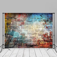 Lofaris Brick Wall Shabby Art Painting Photography Backdrop