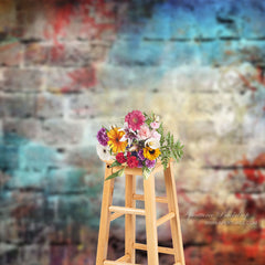 Lofaris Brick Wall Shabby Art Painting Photography Backdrop