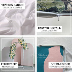 Lofaris Bride And Groom Pink Floral Wedding Arch Backdrop Kit