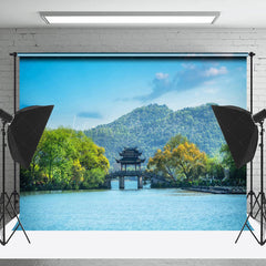 Lofaris Bridge Ancient Pavilion Landscape Photo Backdrop