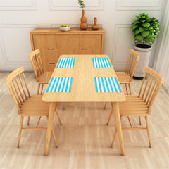 Lofaris Bright Blue White Stripe Dining Set Of 4 Placemats