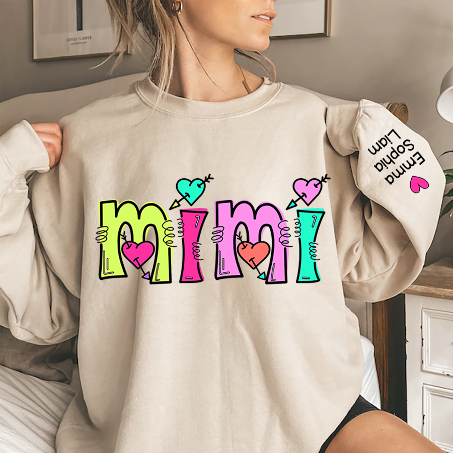 Lofaris Personalized Mimi Sweatshirt Custom Est With Kids Grandma