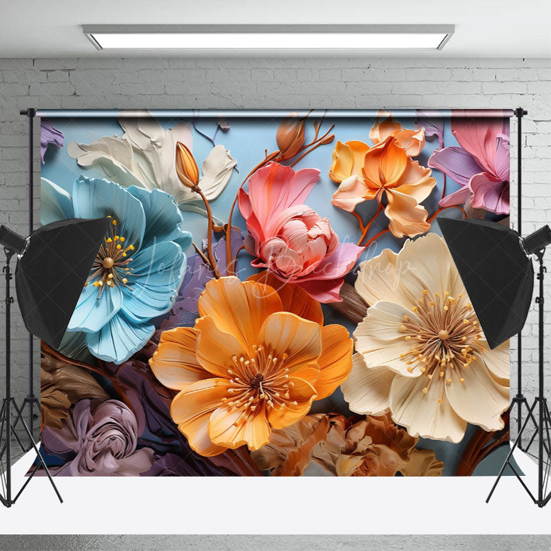 Lofaris Bright Colorful Floral Fine Art Photography Backdrop