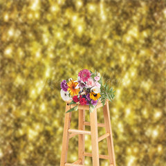 Lofaris Bright Gold Black Sparkle Bokeh Photography Backdrop