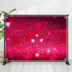 Lofaris Bright Gradient Pink Bokeh Valentines Day Backdrop