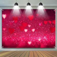 Lofaris Bright Gradient Pink Bokeh Valentines Day Backdrop