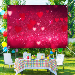 Lofaris Bright Gradient Pink Bokeh Valentines Day Backdrop