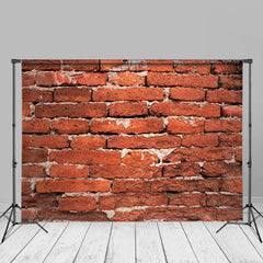 Lofaris Bright Red Brick Wall Backdrop For Portrait Photography