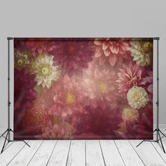 Lofaris Bright Vermilion Fine Art Floral Photo Booth Backdrop