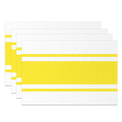 Lofaris Bright Yellow White Simple Dining Set Of 4 Placemats