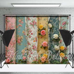 Lofaris Broken Wallpaper Flowers Decoration Outdoor Backdrop