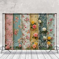 Lofaris Broken Wallpaper Flowers Decoration Outdoor Backdrop